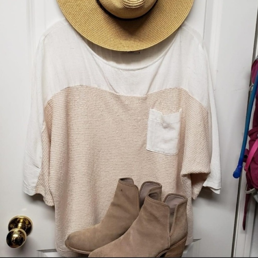 CJLA 3/4 sleeve top with pocket - NEW
